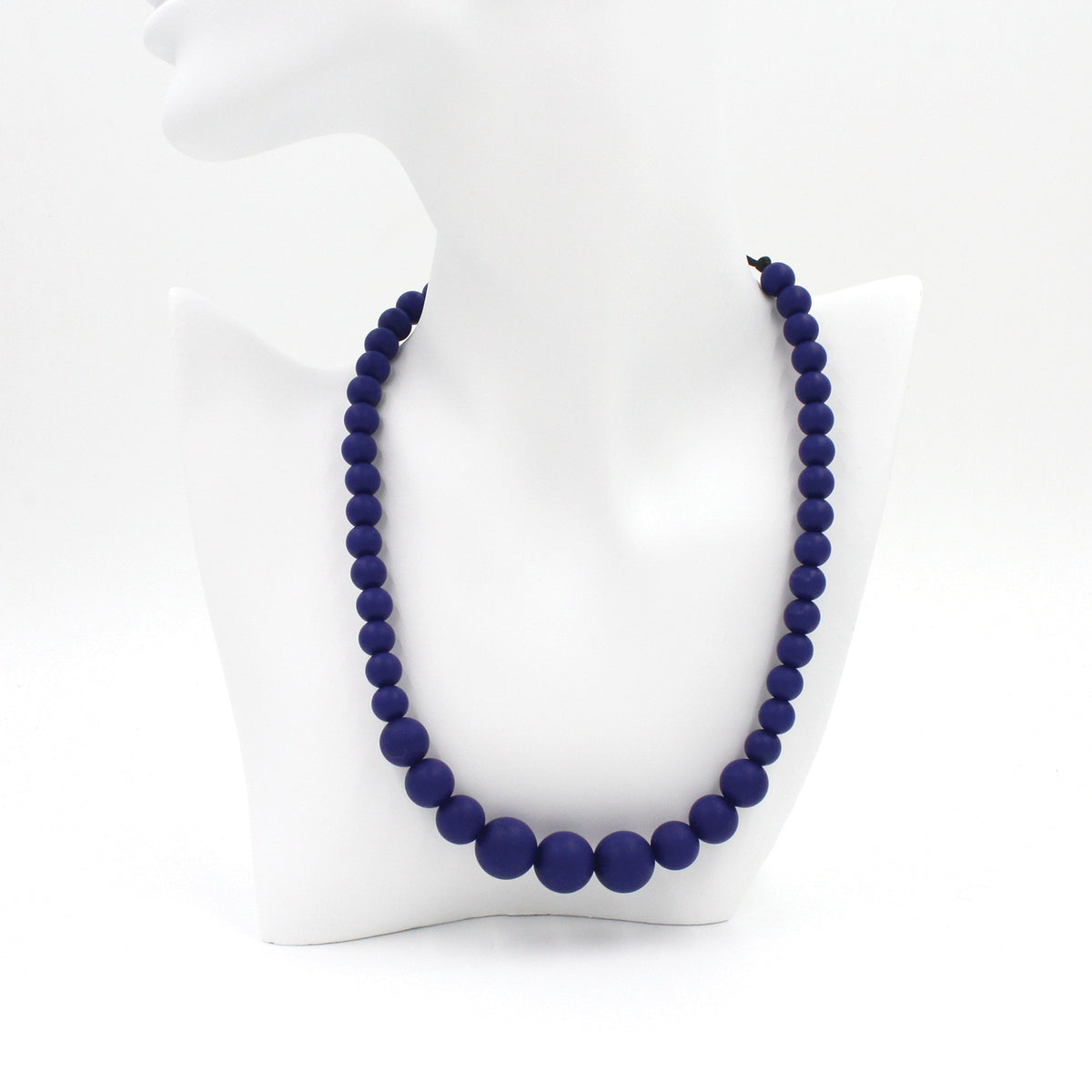 Navy blue bead necklace on sale uk