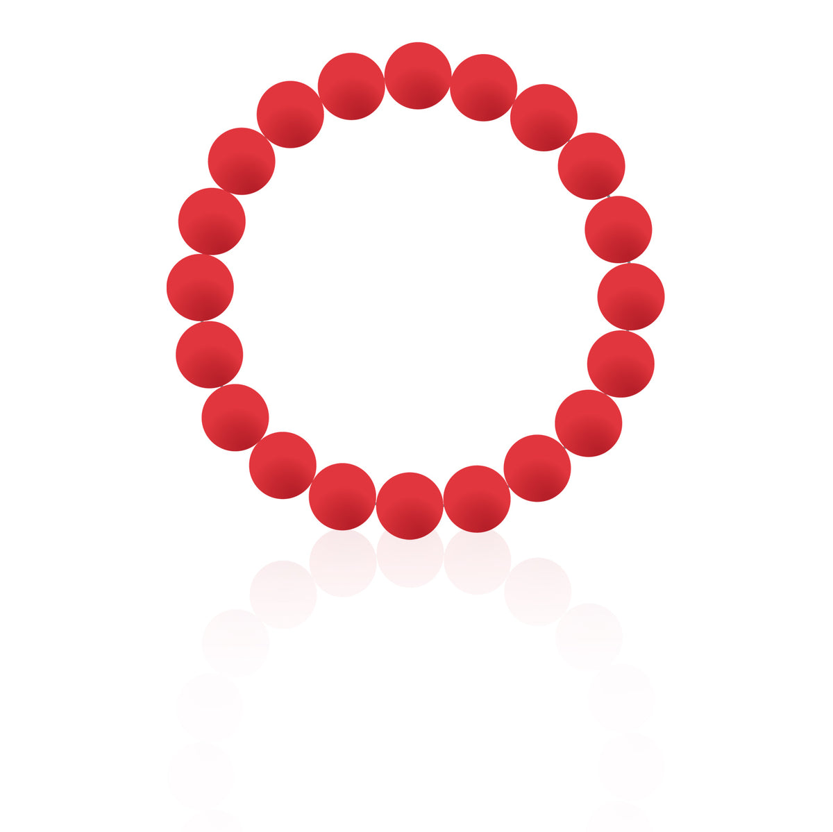 Christmas Red Silicon rubber 9MM bead bracelets – 40nine-Watches
