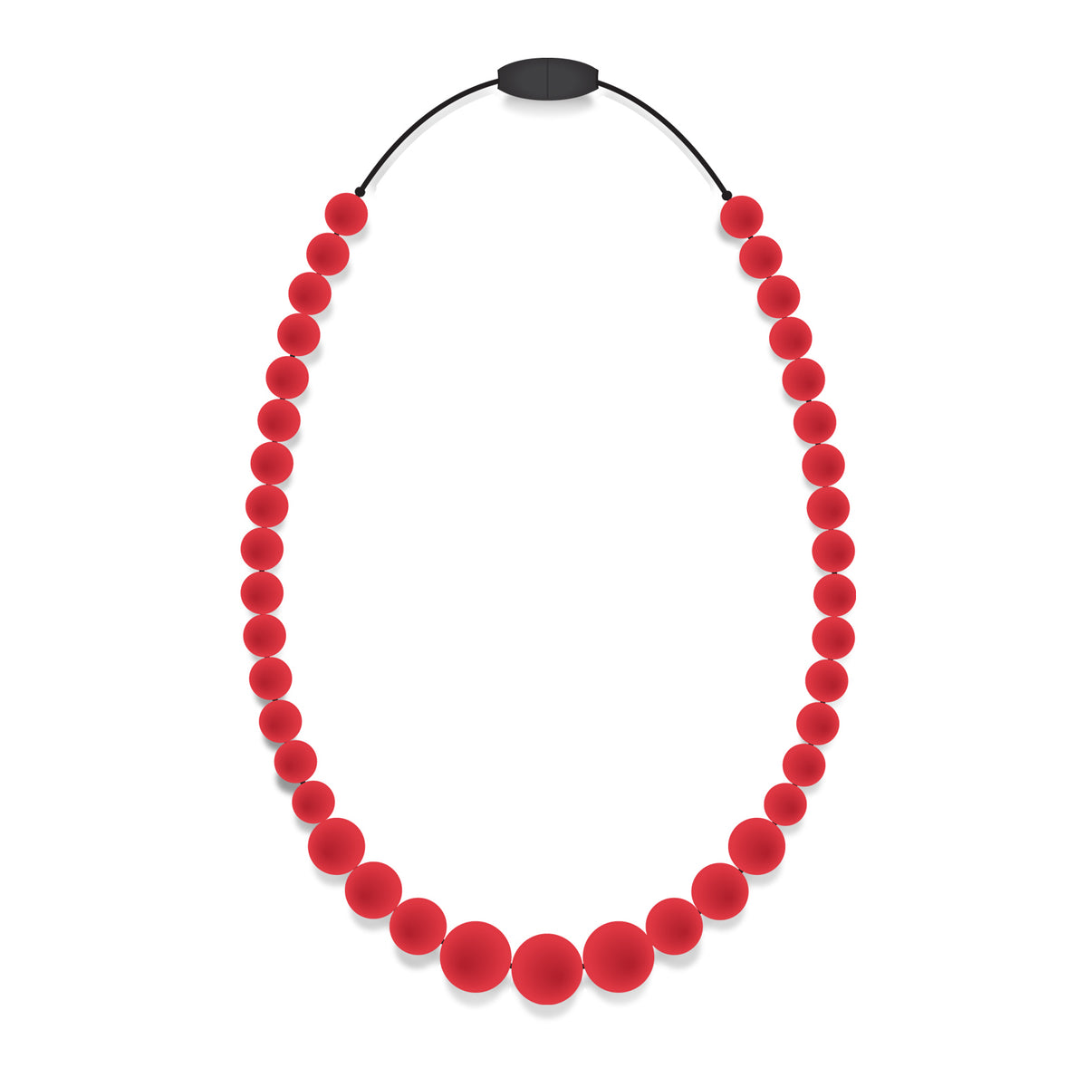 Christmas Red Silicon rubber bead necklace – 40nine-Watches