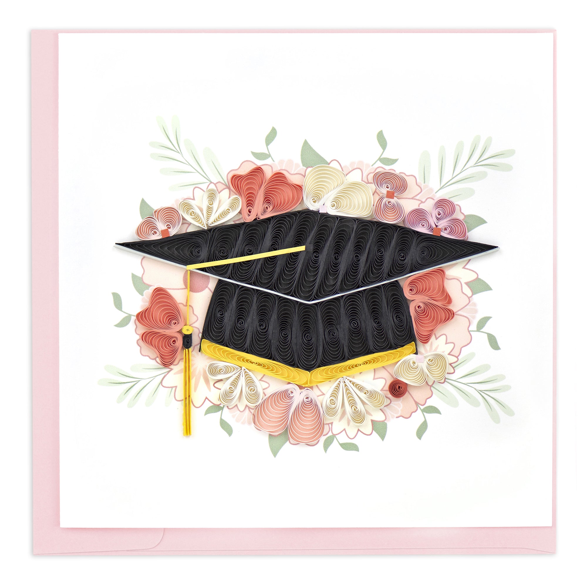 CG823 Quilling Card Floral Mortarboard Graduation 40nine-Watches CG823 Quilling Card Floral Mortarboard Graduation 40nine-Watches