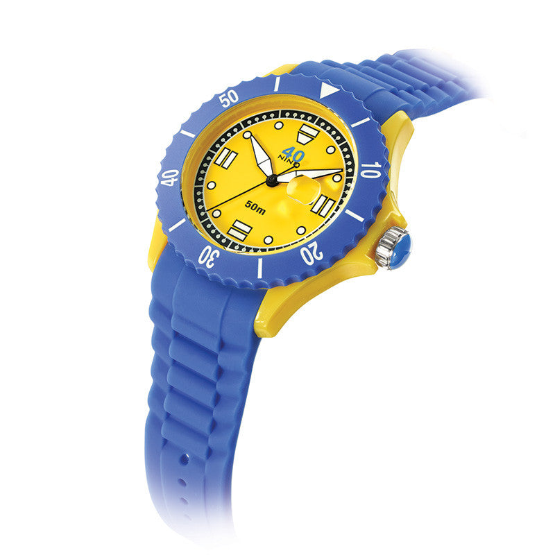 40Nine Extra Large 50mm Periwinkle & Yellow Watch