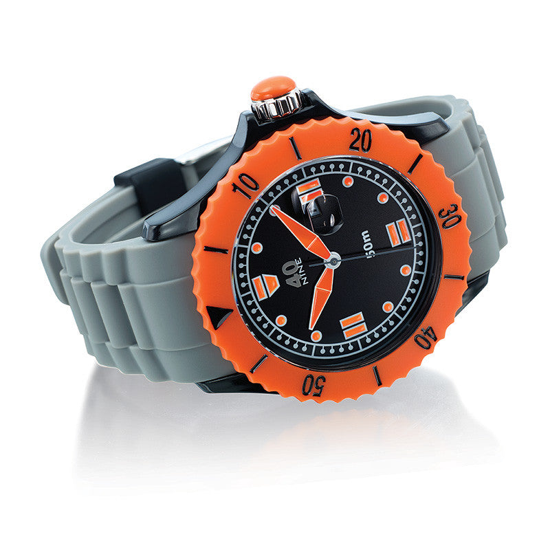 40Nine Extra Large 50mm Grey & Orange Watch