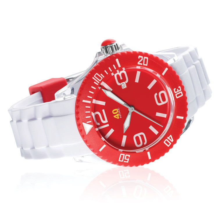 40Nine Large 45mm Red Watch