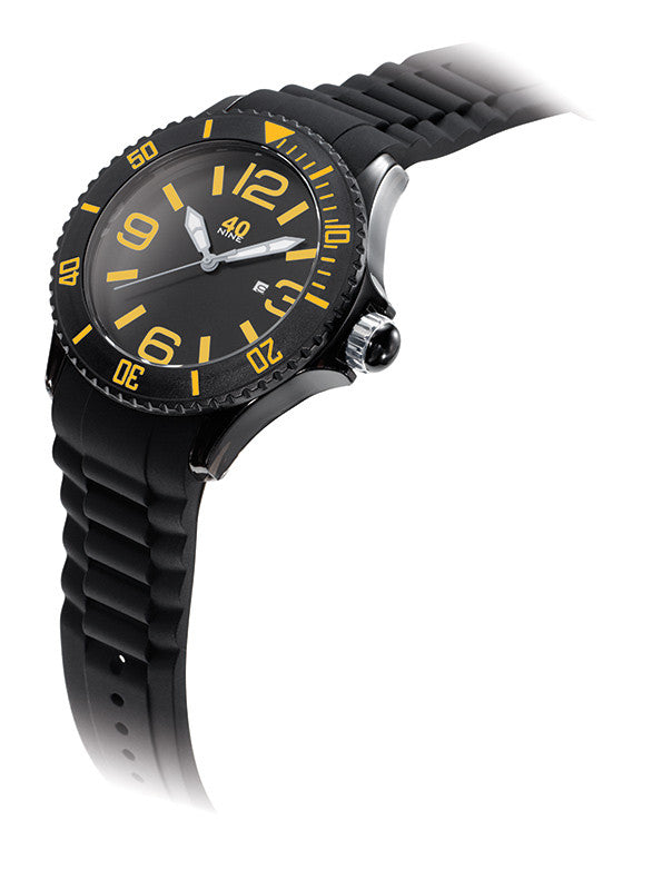 40Nine Extra Large 50mm Black & Orange Watch
